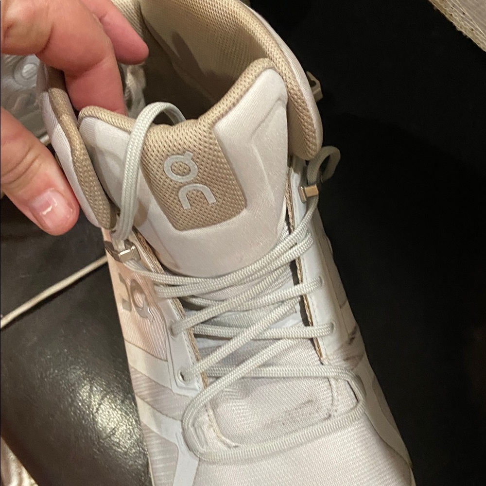 On Women's Cloudrock Waterproof Mid-Top Athletic Boots in Off-White - Picture 4 of 9